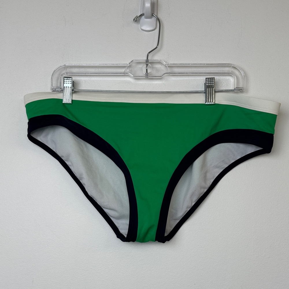 Boden Green and white Black bikini Bottoms Sz 14